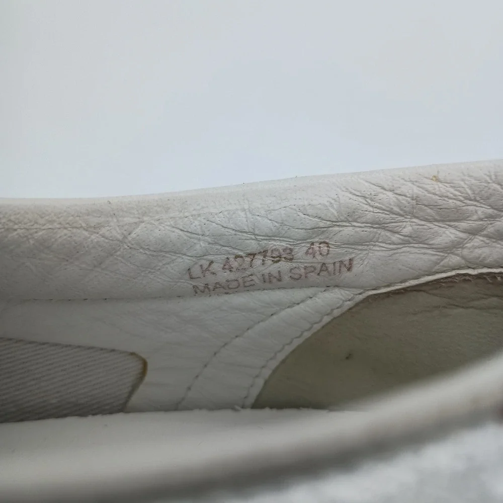 Saint Laurent Paris Silver Metallic Leather Low Top‎ Platform Sneakers EU 40
